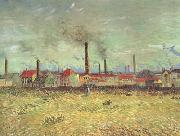 Vincent Van Gogh Factories at Asnieres Seen from the Quai de Clichy (nn04) china oil painting reproduction